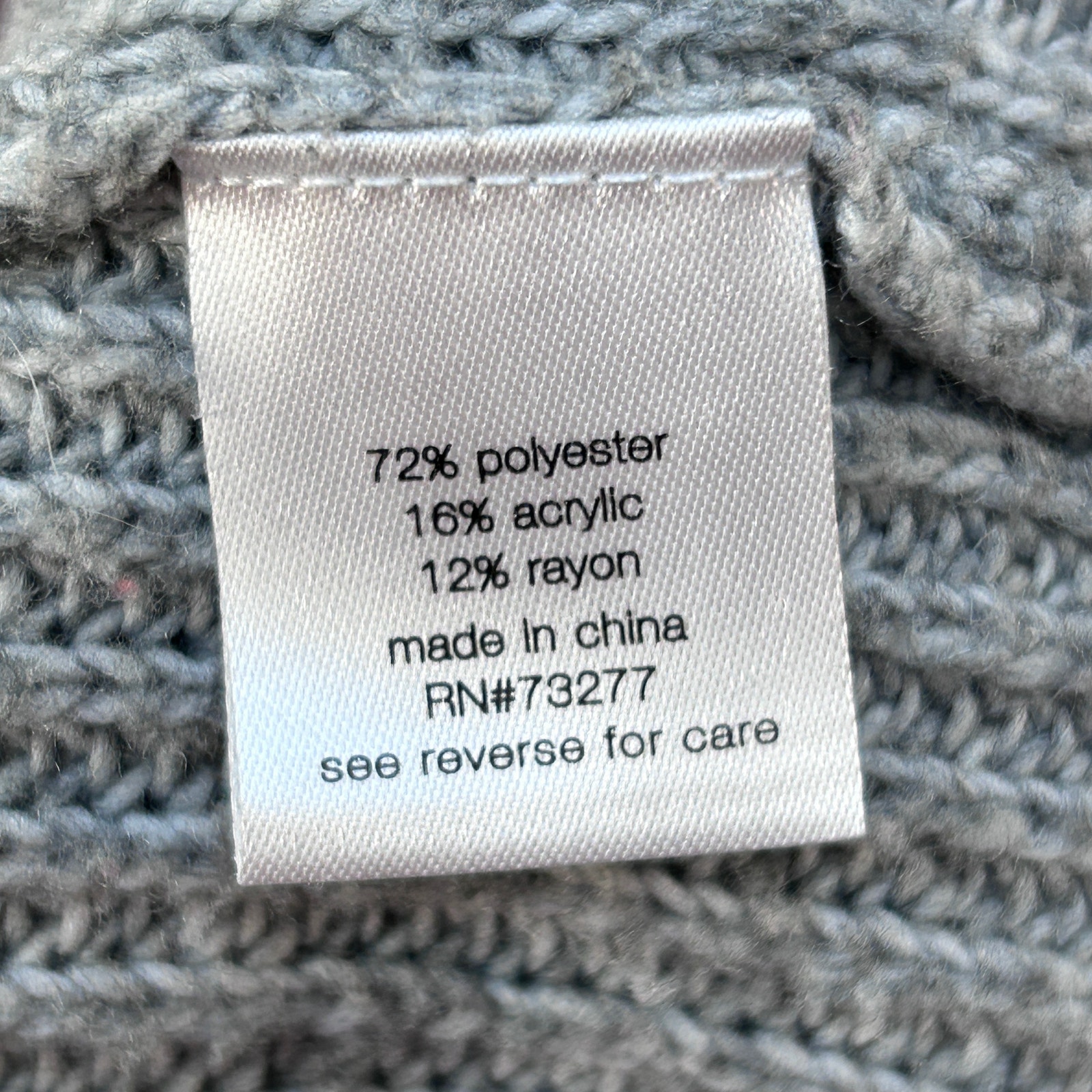 Elizabeth And James Gray Ribbed V Neck Sweater Women's Large Minimalist Knit Top — image 6 of 7